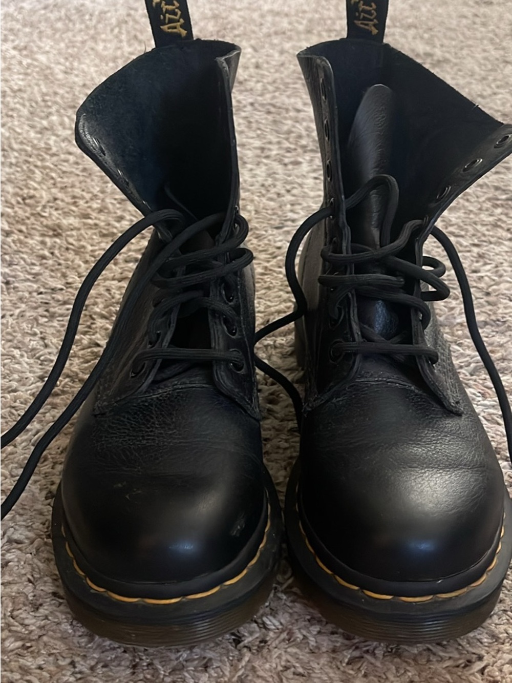 Dr. Martens Black Leather Lace-Up Boots